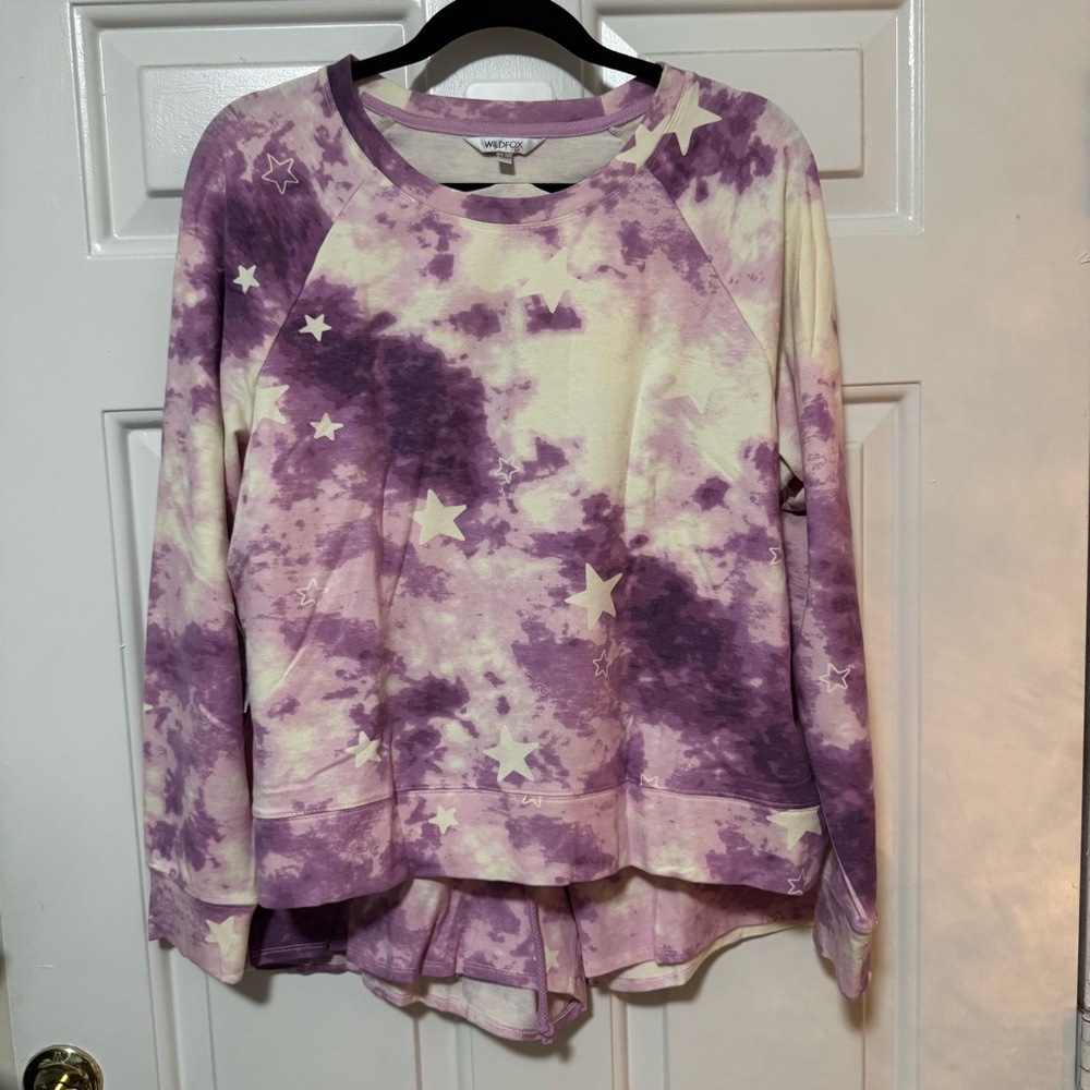 NWT Wildfox Tie Die Stars Lounge Shorts Set Size Large $160